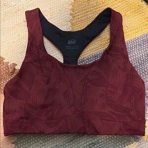 Women's Burgundy Sports Bra
